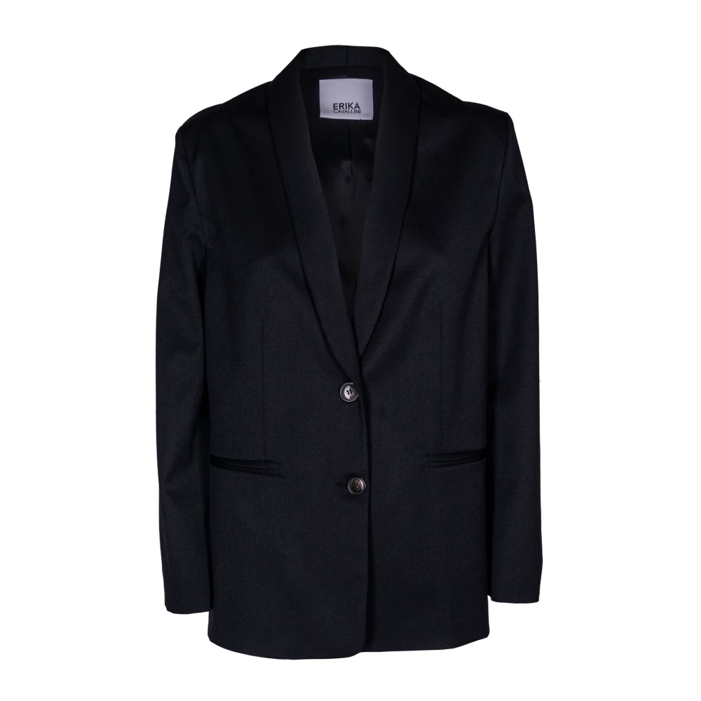 Erika Cavallini Stijlvolle Blazers voor een Trendy Look Black Dames