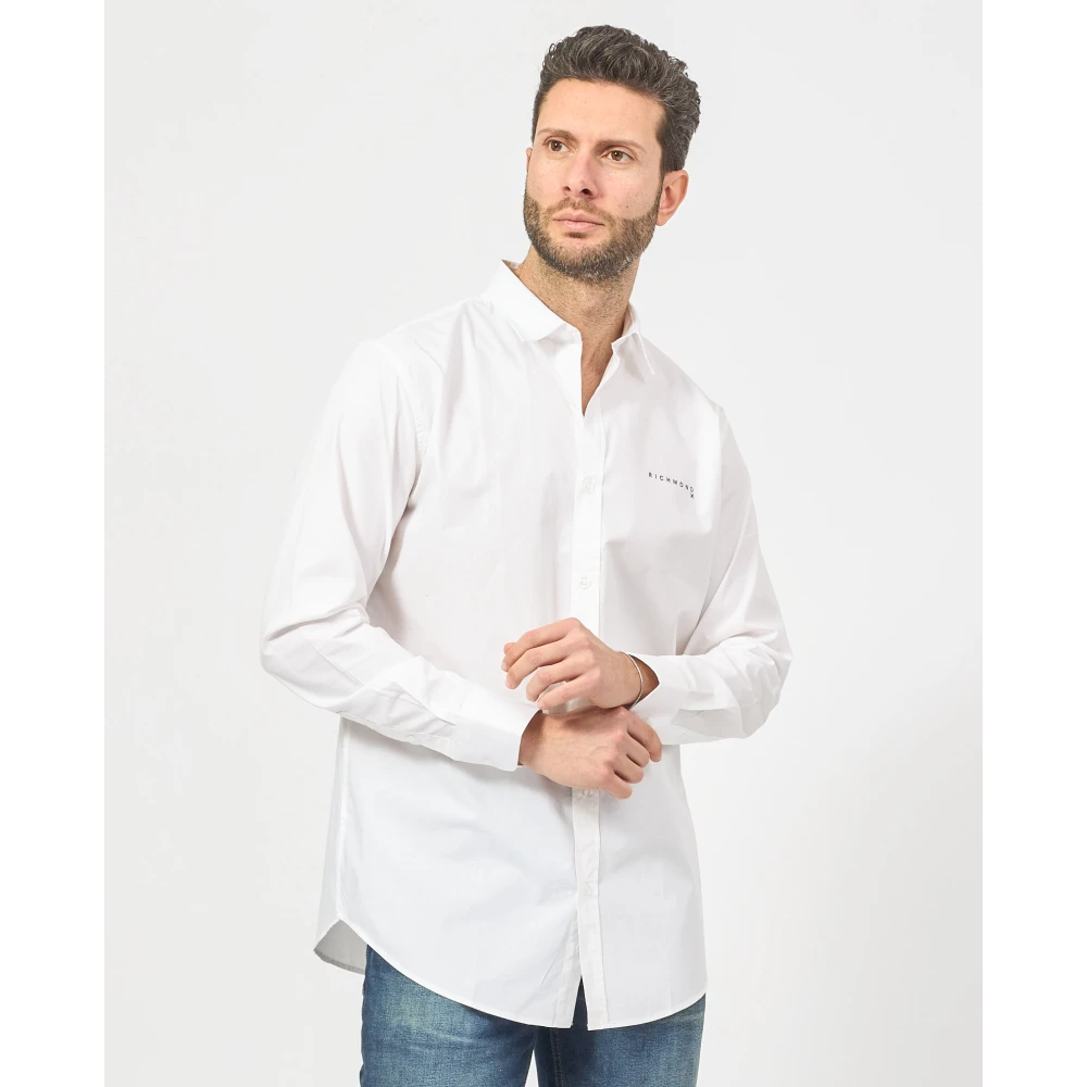 Richmond Wit Logo Button-Up Shirt White Heren