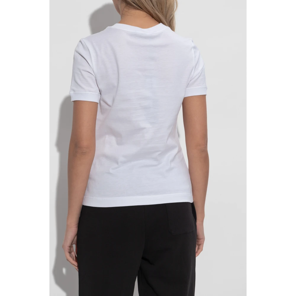 Dolce & Gabbana T-shirt met geborduurd logo White Dames
