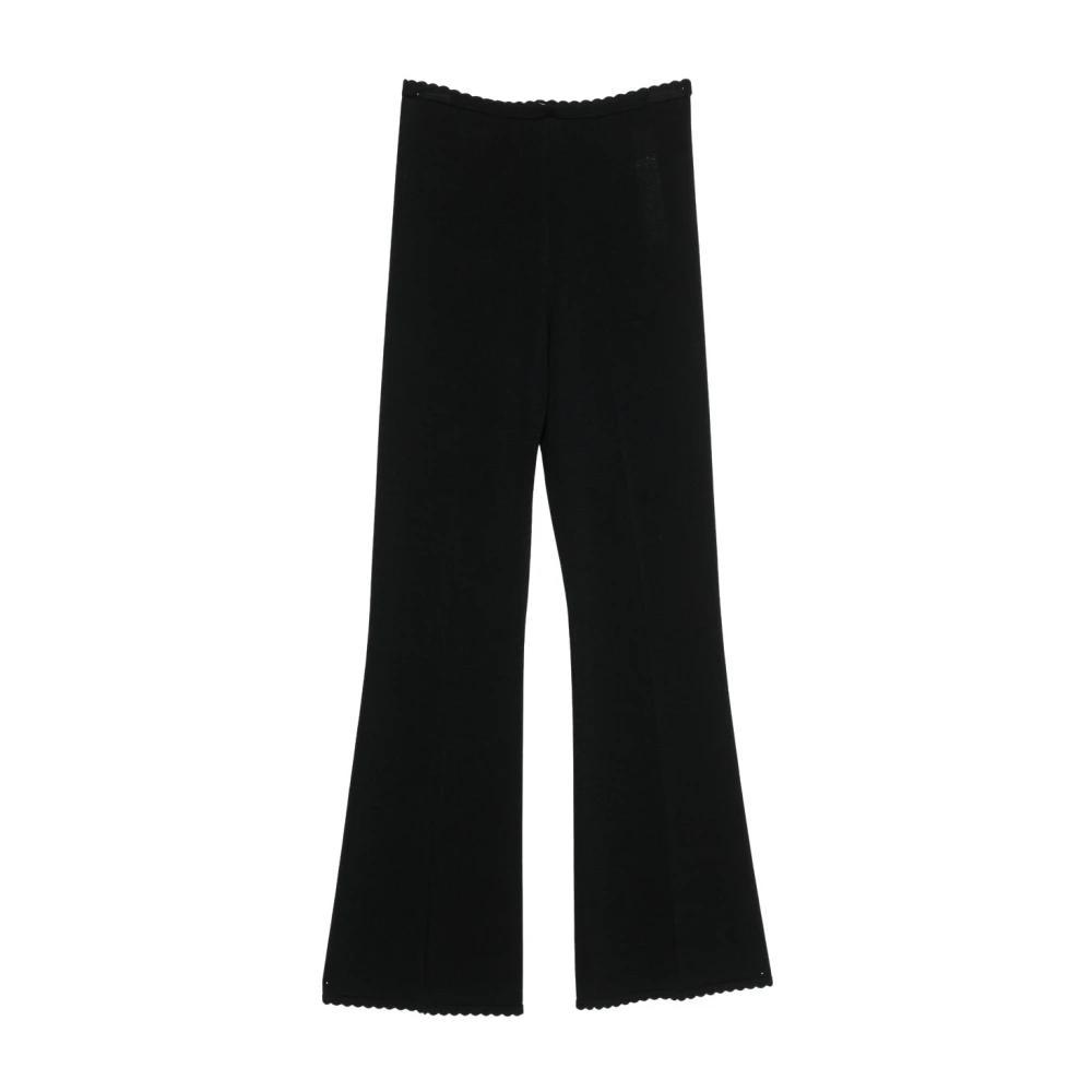 Twinset Wide Trousers - Female - Wide Trousers - Black - M - Trousers