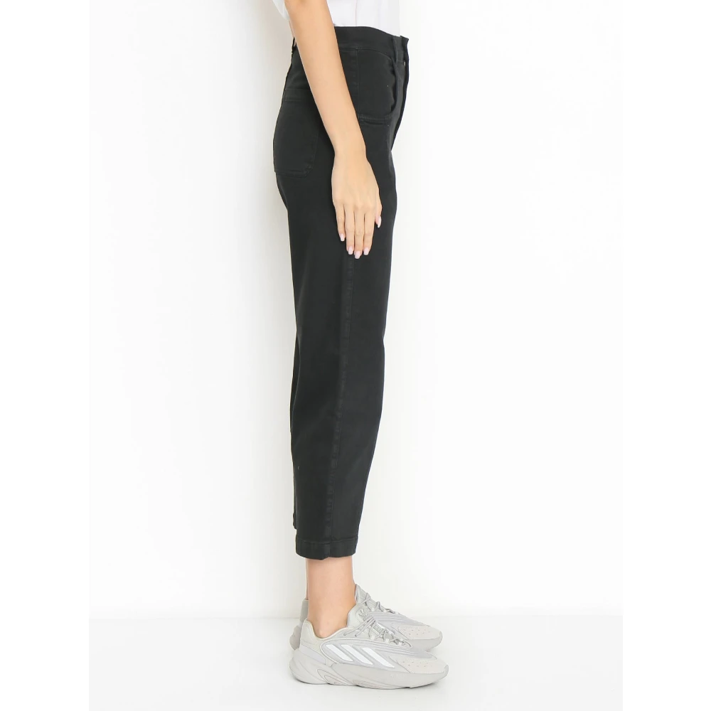 Eleventy Wortelsnit jeans met ronde zakopening Black Dames