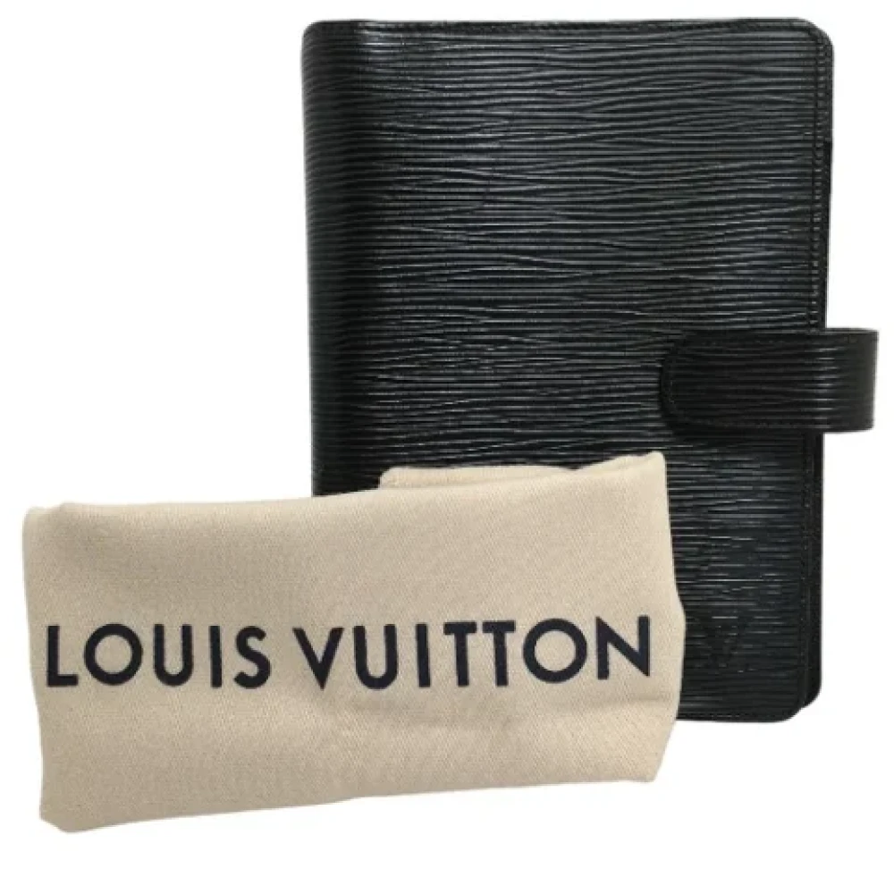 Louis Vuitton Vintage Pre-owned Leather home-office Black Dames