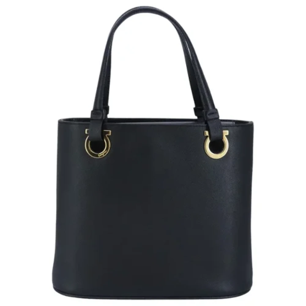Salvatore Ferragamo Pre-owned Leather handbags Black Dames