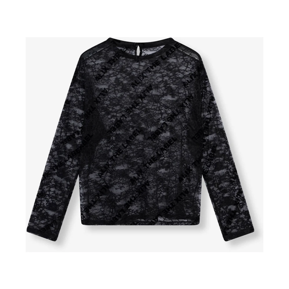 Alix The Label Kanten Aansluitende Top Black Dames