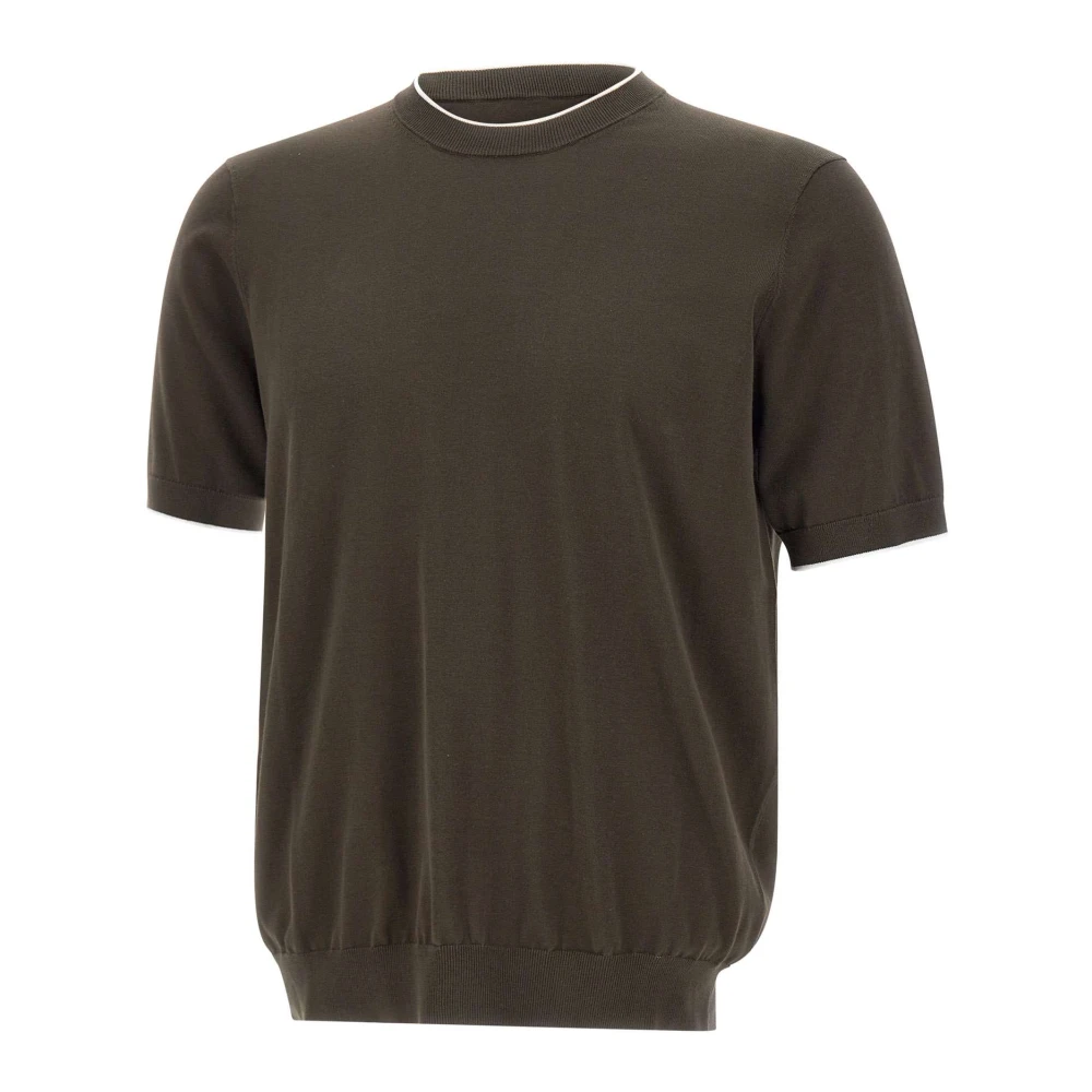 Kangra Homme Marron - Pull À Col Rond Avec Finitions Côtelées - Pulls - Brun - Taille: 3XL