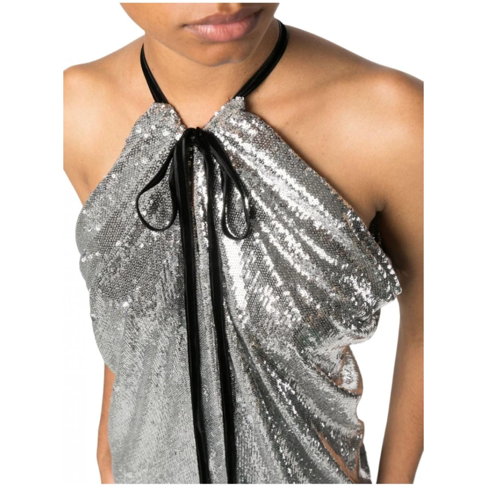 Philosophy di Lorenzo Serafini Zilveren Polyester Damesjurk Gray Dames