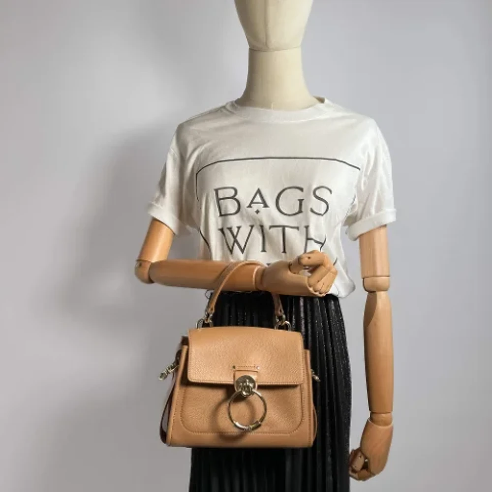 Chloé Pre-owned Leather handbags Beige Dames