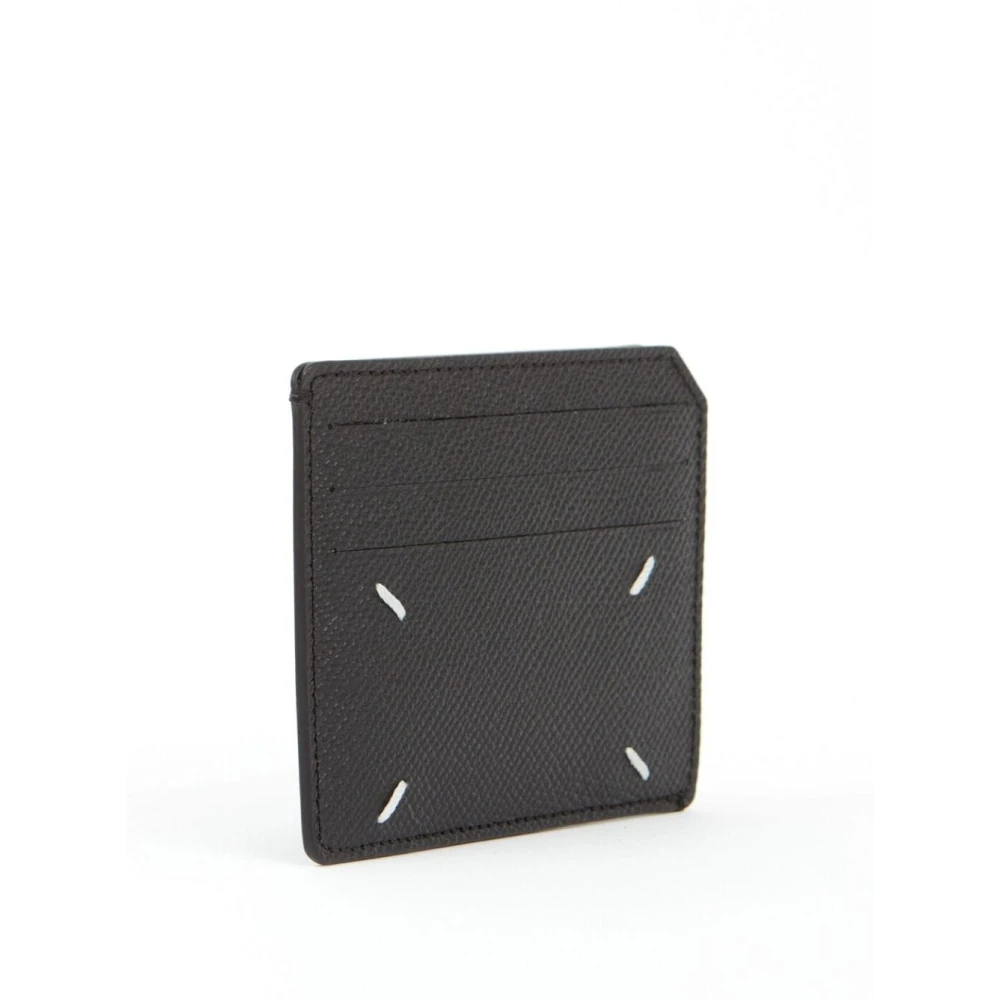 Maison Margiela Leather Card Holder met Inserts Black Heren