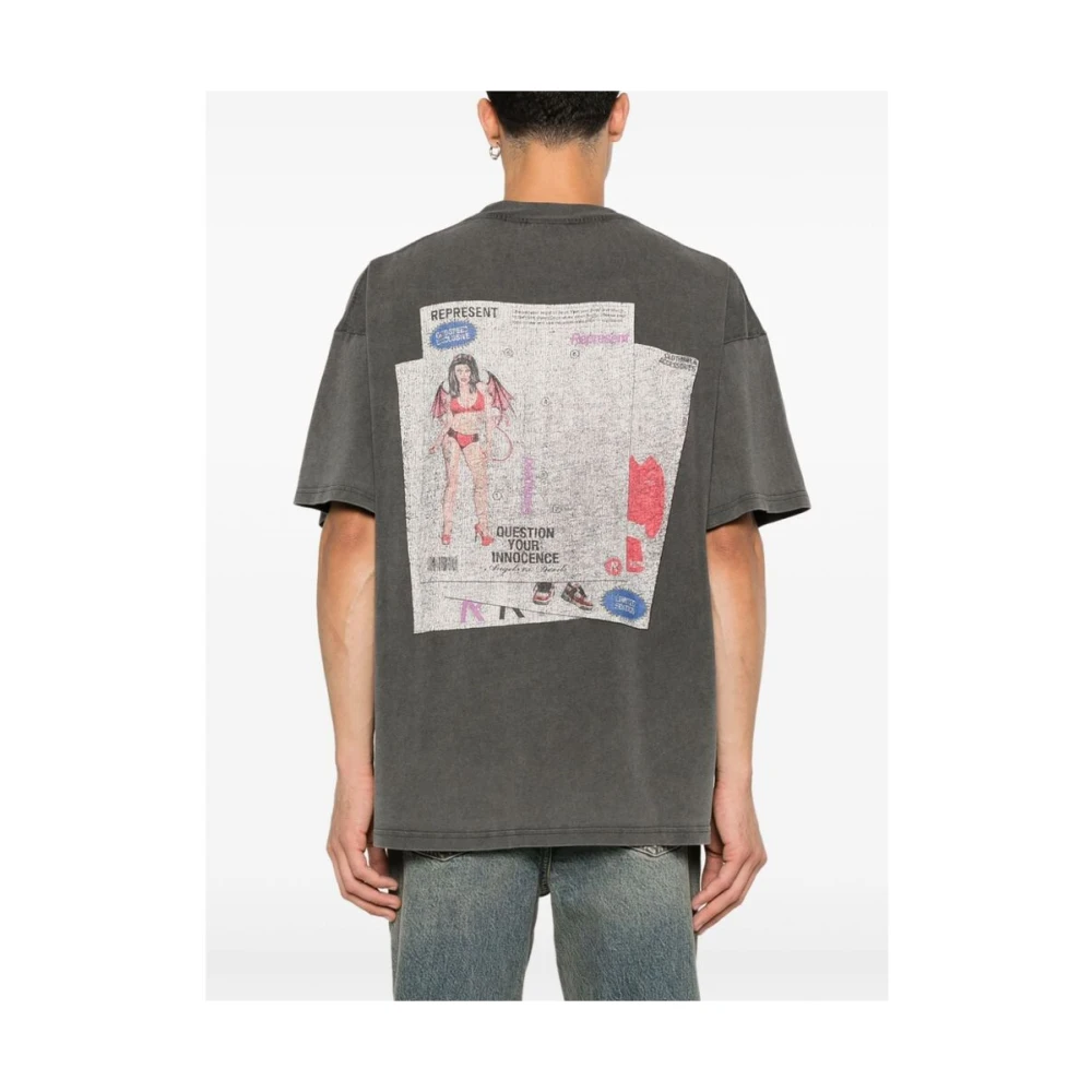 Represent Vintage Grafische Print T-shirt Gray Heren