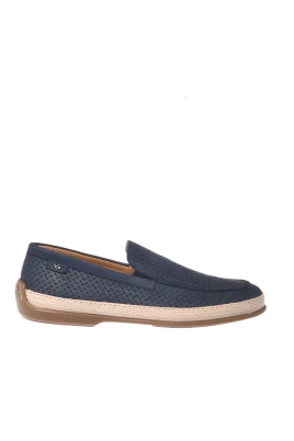 Nubuck Woven Print Loafer