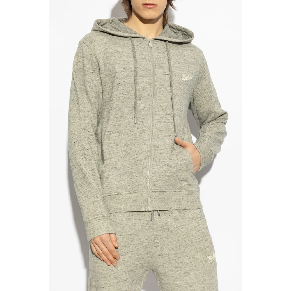 Woolrich Hoodie Gray Heren