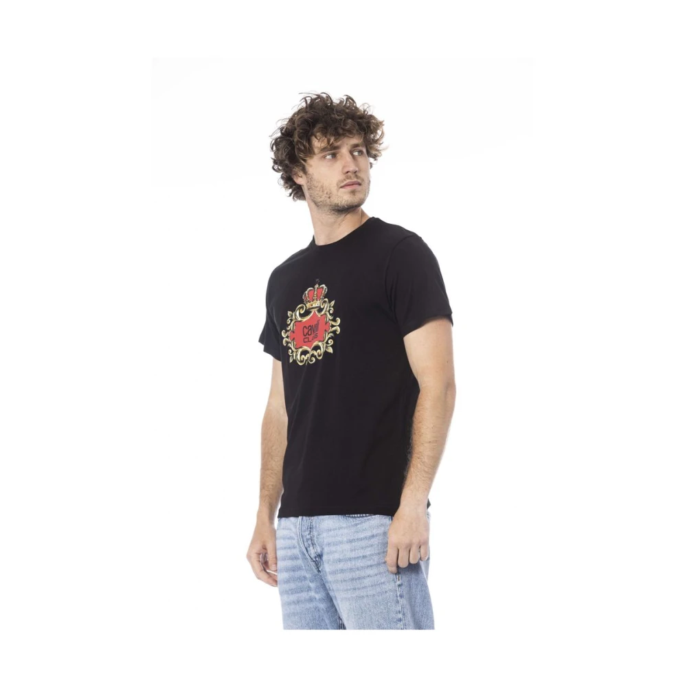 Cavalli Class Zwart Logo Print T-Shirt Black Heren