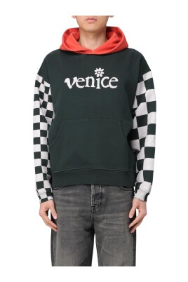sweat-a-capuche-damier-noir