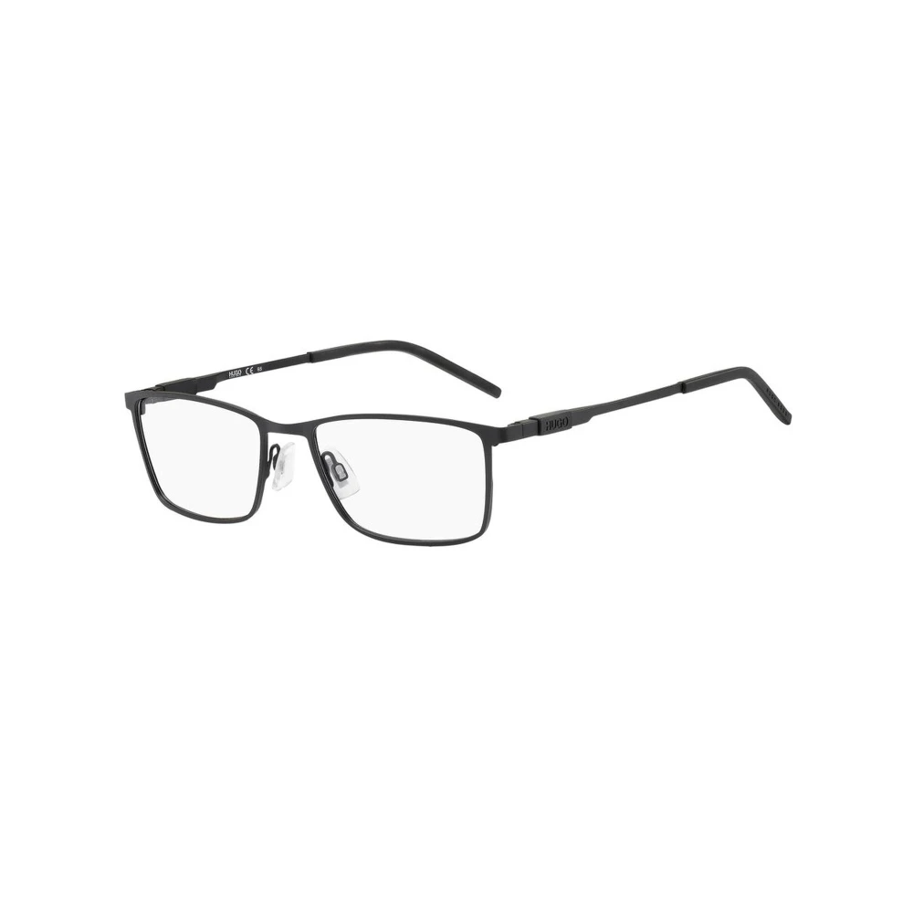 Hugo Boss Zwarte metalen frames met wijzerplaat Black Heren