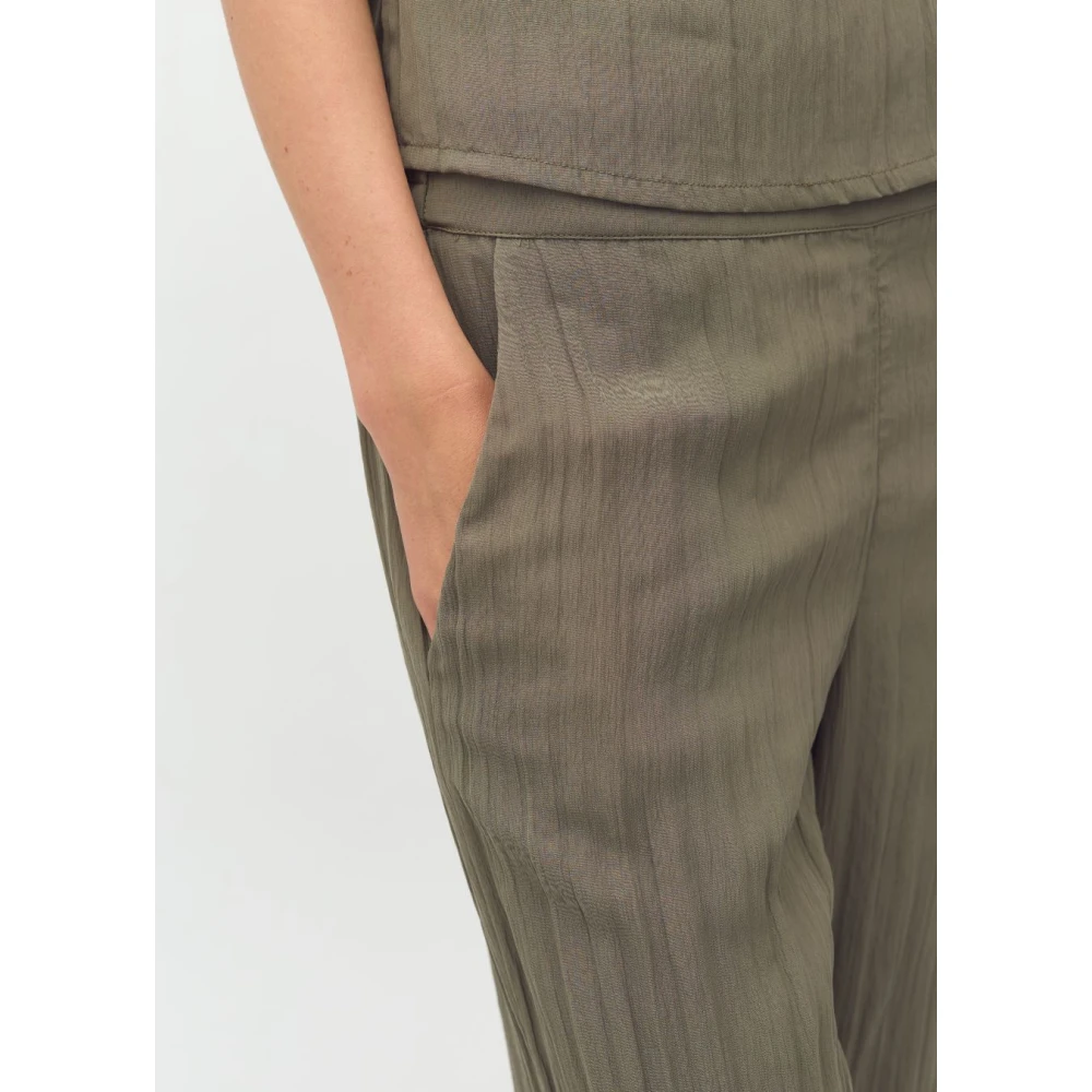 MbyM Groene Gestreepte Wijde Broek Green Dames