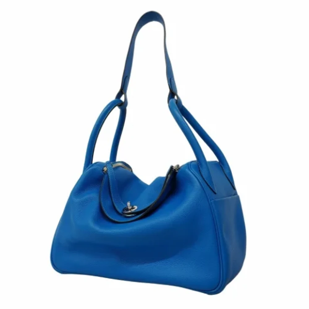 Hermès Vintage Pre-owned Leather handbags Blue Dames
