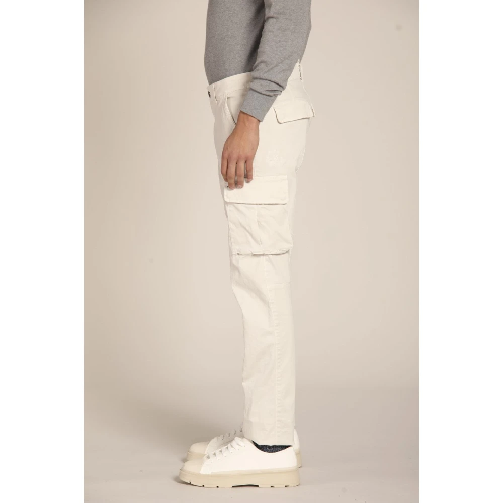 Mason's Extra Slim Fit Cargo Broek White Heren