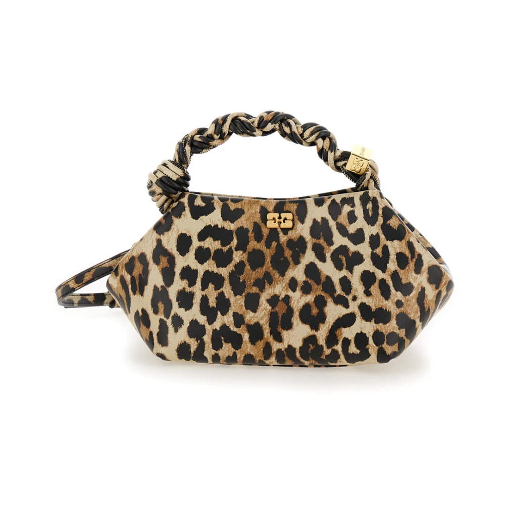 Ganni Crossbody Tas met Luipaardmotief en Logo Multicolor Dames