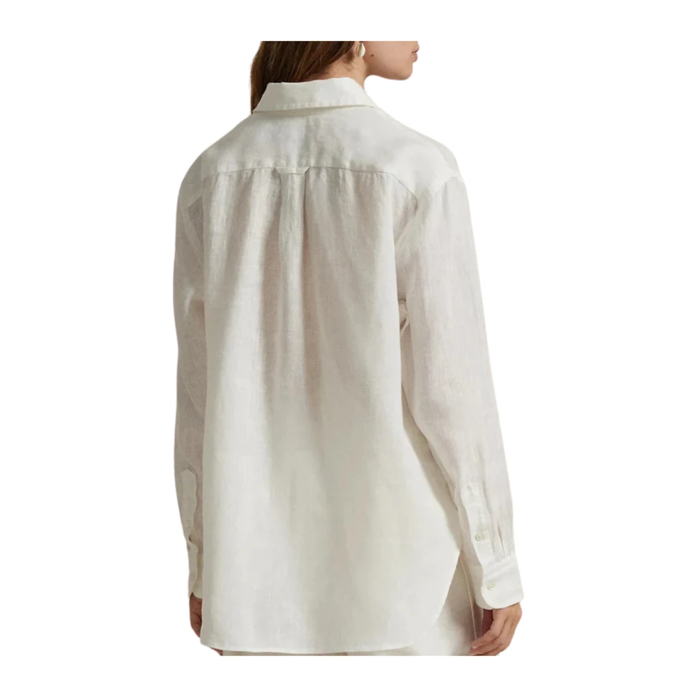 Polo Ralph Lauren Witte Overhemd met Lange Mouwen en Knoopsluiting White Dames