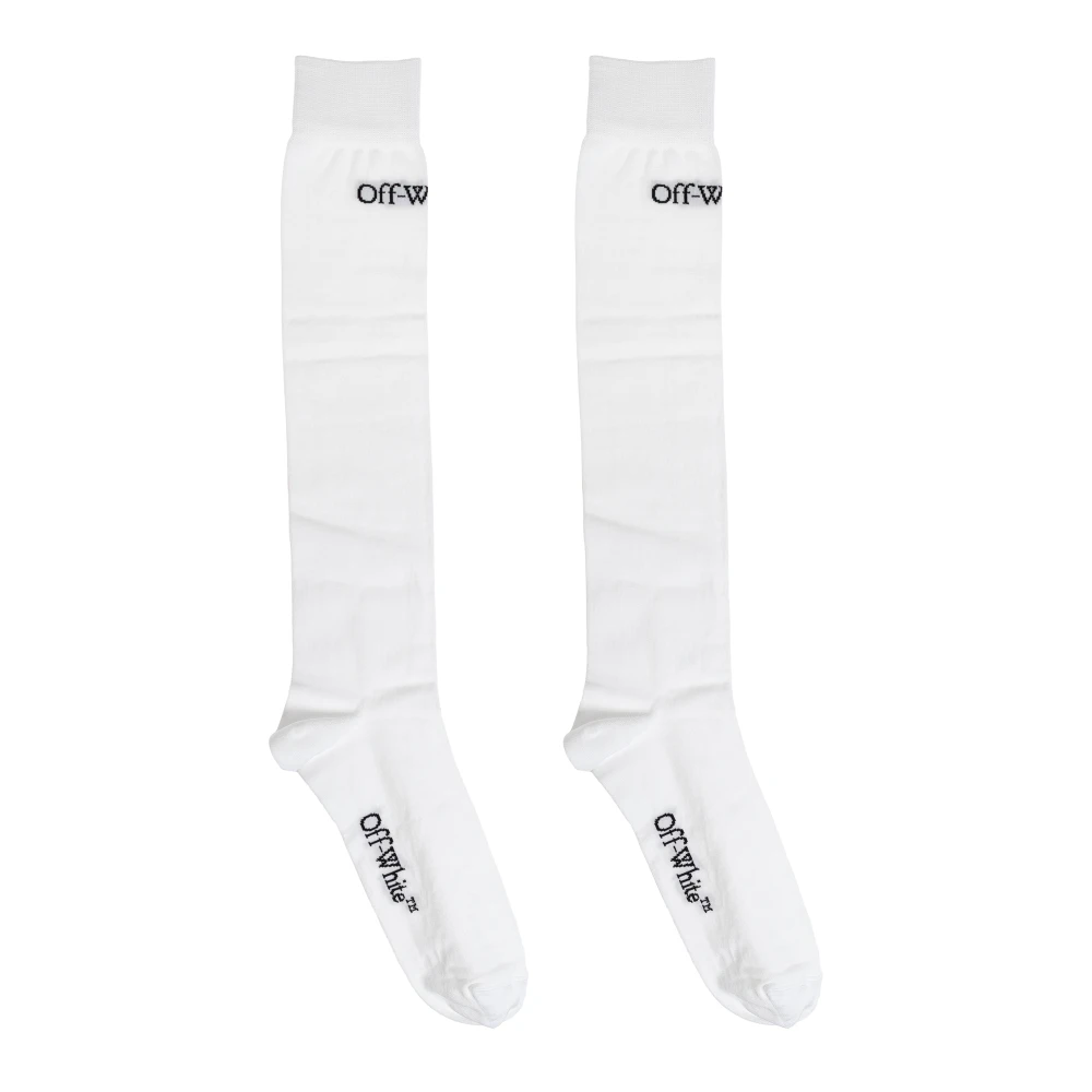 Off White Sokken met logo White Heren
