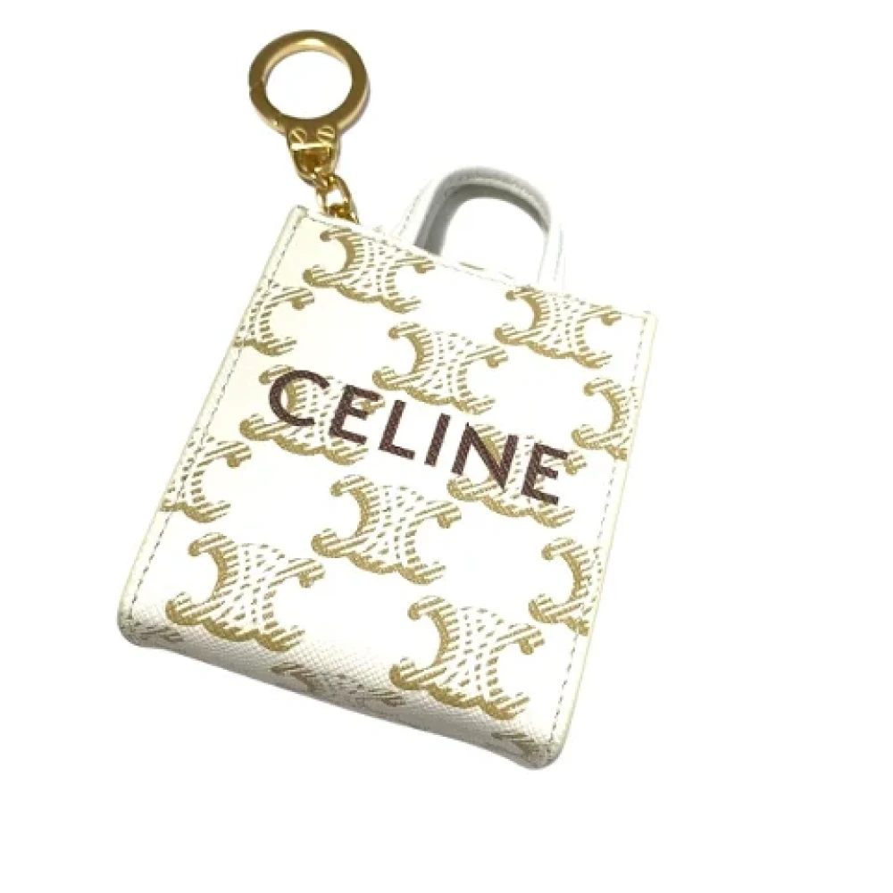 Celine Vintage Pre-owned Canvas key-holders Beige Dames