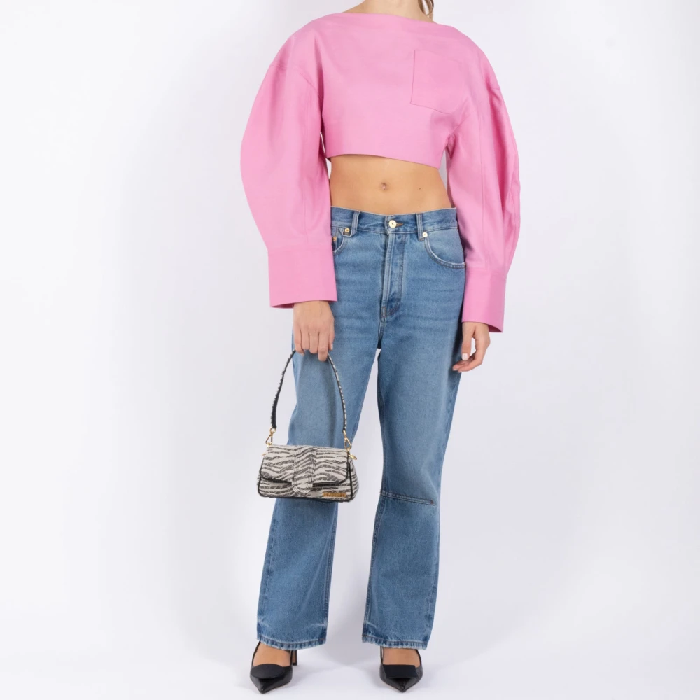 Jacquemus Roze wol zijden blouse Pink Dames