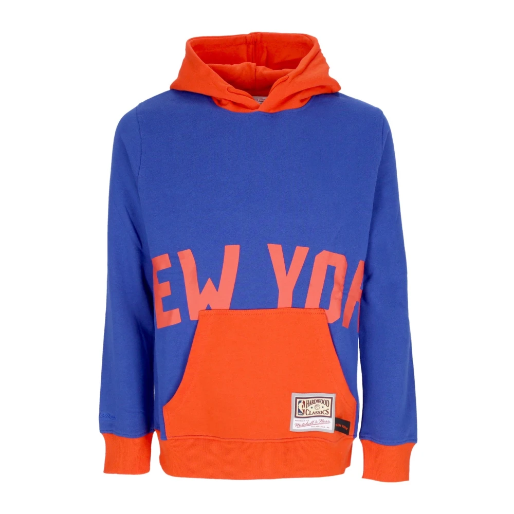 Mitchell & Ness NBA Big Face Hoodie Hardwood Classics Blue Heren