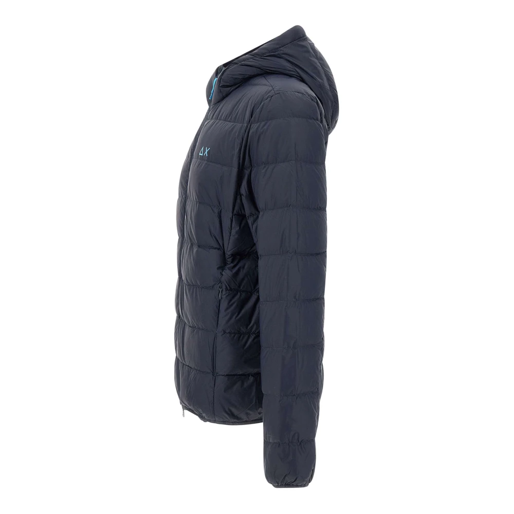 Sun68 Heren Donsjas met Capuchon Blue Heren