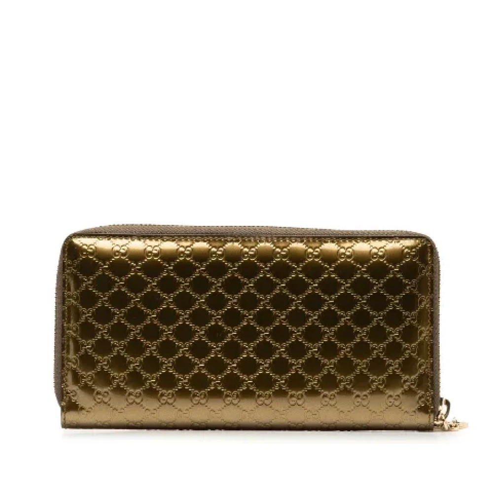 Gucci Vintage Pre-owned Leather wallets Yellow Dames
