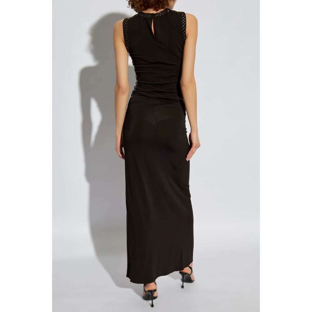 The Attico Jurk met decoratieve afwerking Black Dames