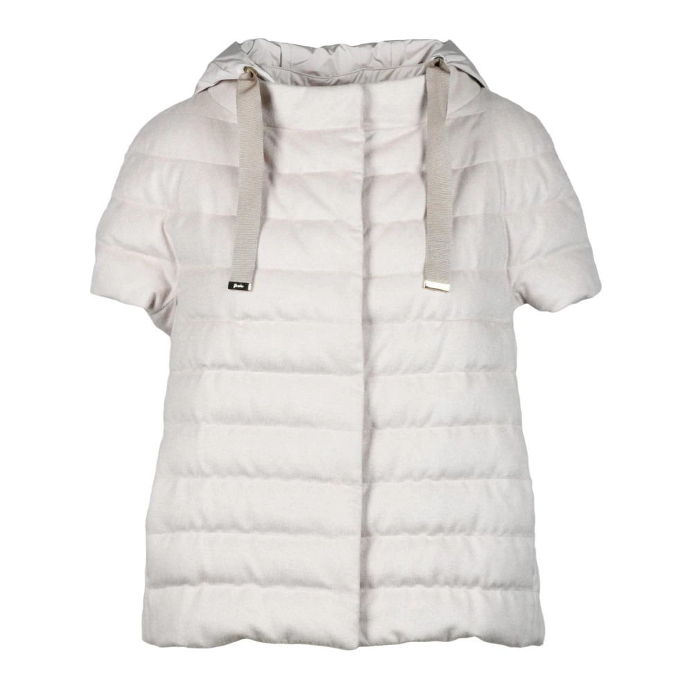 Herno Zijde Kasjmier Puffer Jas Pink Dames