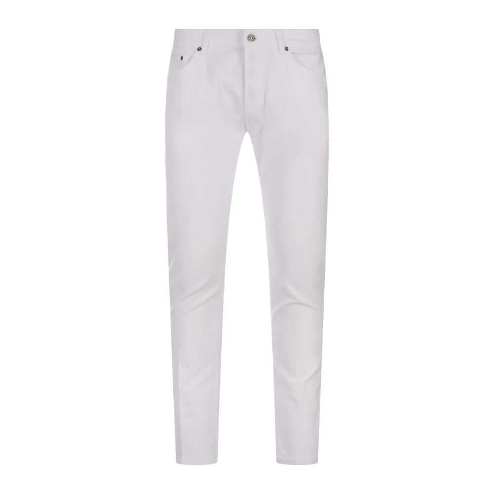 Dondup Witte Slim Fit Jeans Vijf-Pocket Ontwerp White Heren