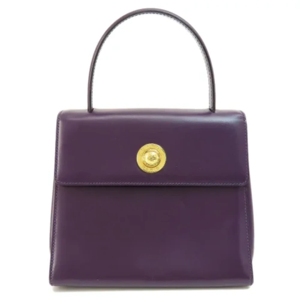 Celine Vintage Pre-owned Leather celine-bags Purple Dames