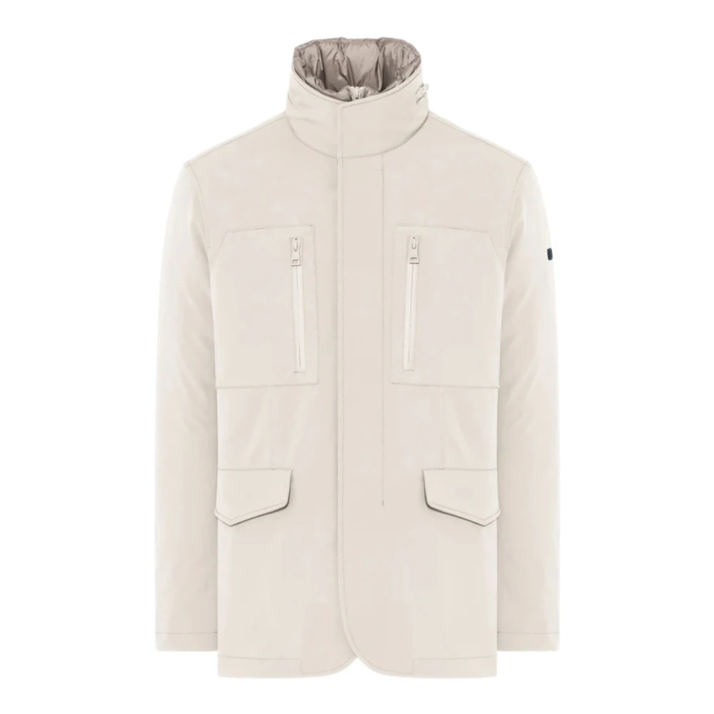 Duno Urban Field Jacket met Verborgen Capuchon Beige Heren