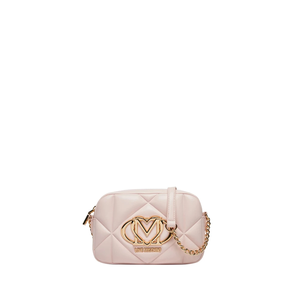 Moschino Roze Schoudertas met Gouden Details Pink Dames