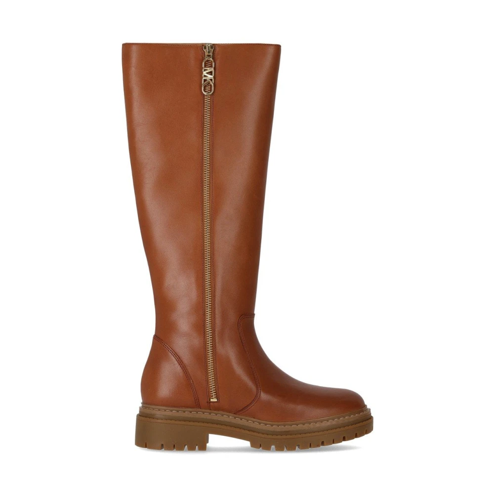 Michael Kors Brown High Boots, Female, 7 1/2 Uk, Light Regan Zipper Boot