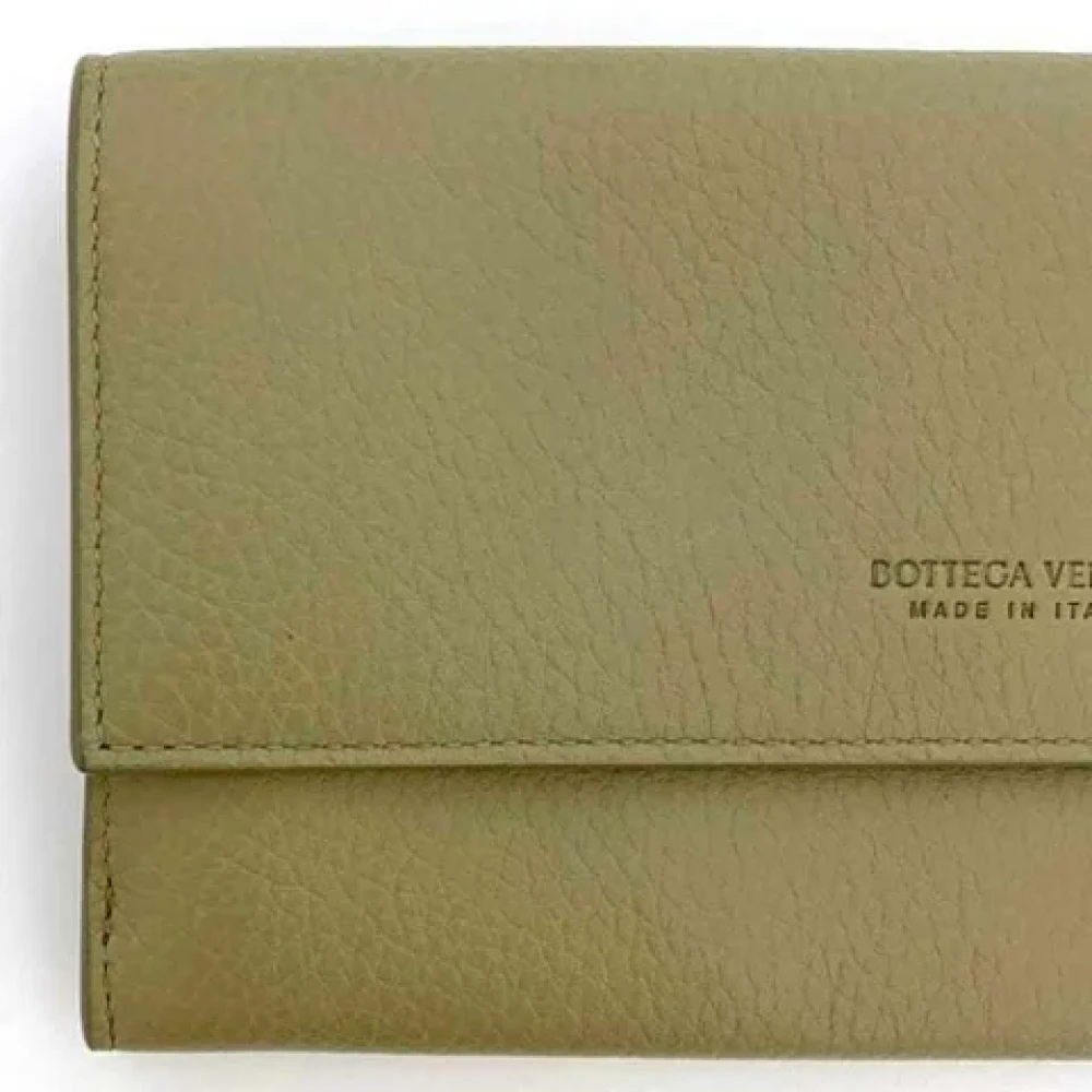 Bottega Veneta Vintage Pre-owned Leather wallets Green Dames