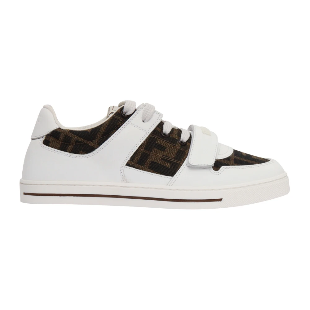 Fendi Sneaker Vitello+Tess.Jacq.FF Heren Schoenen Wit