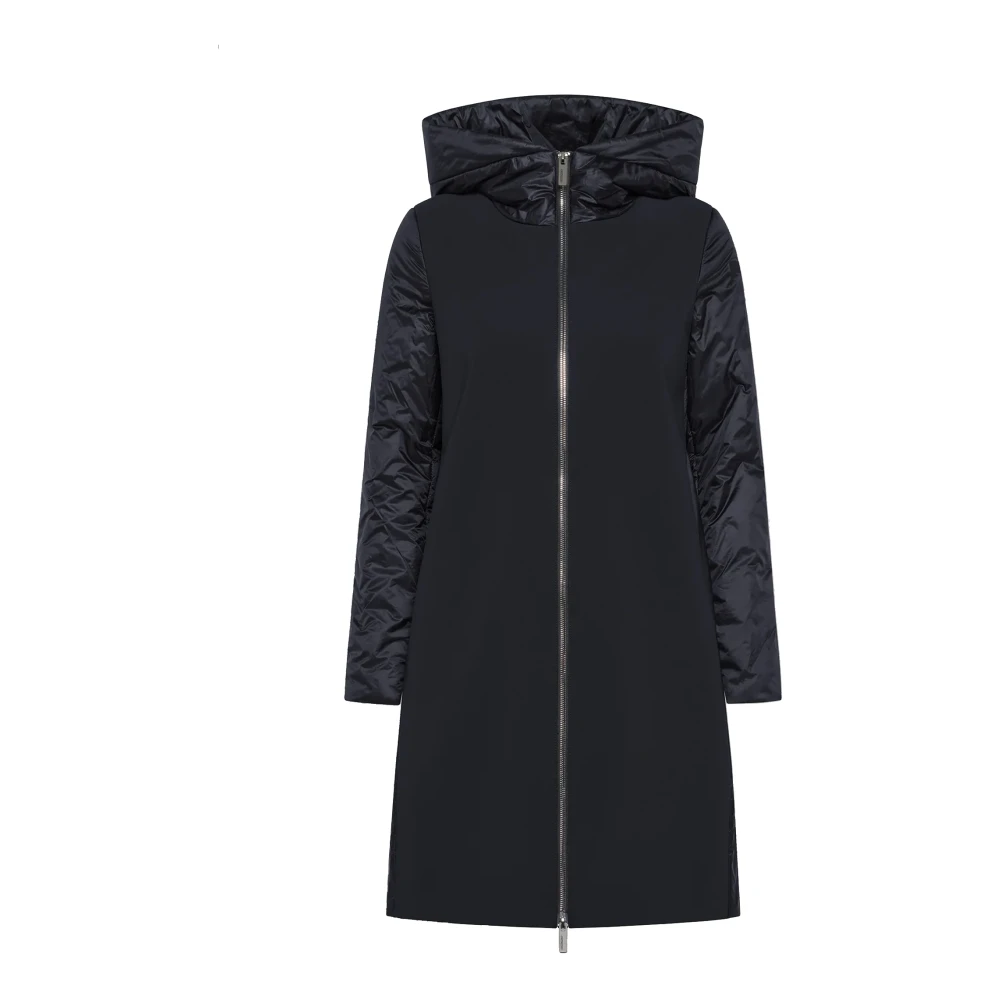 RRD Hybride Parka met Capuchon Blue Black Blue Dames