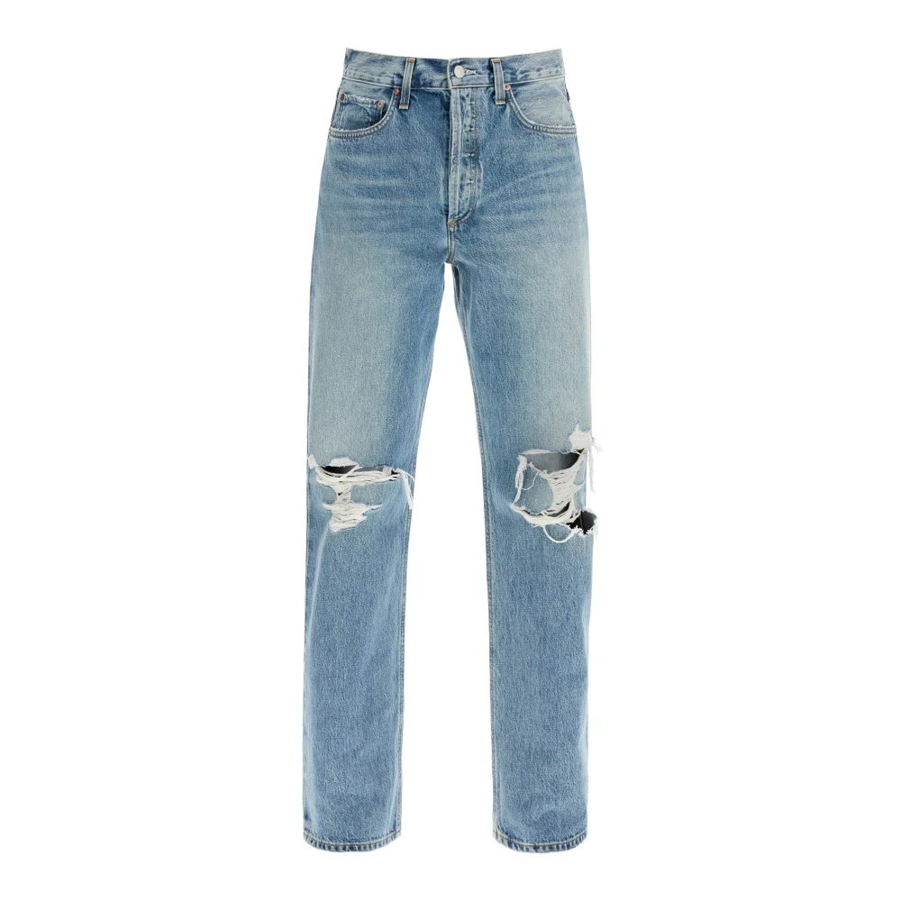 Agolde Vintage High Waist Straight Jeans Blue Dames