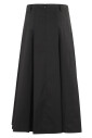 jupe-plissee-en-popeline-stretch-noire