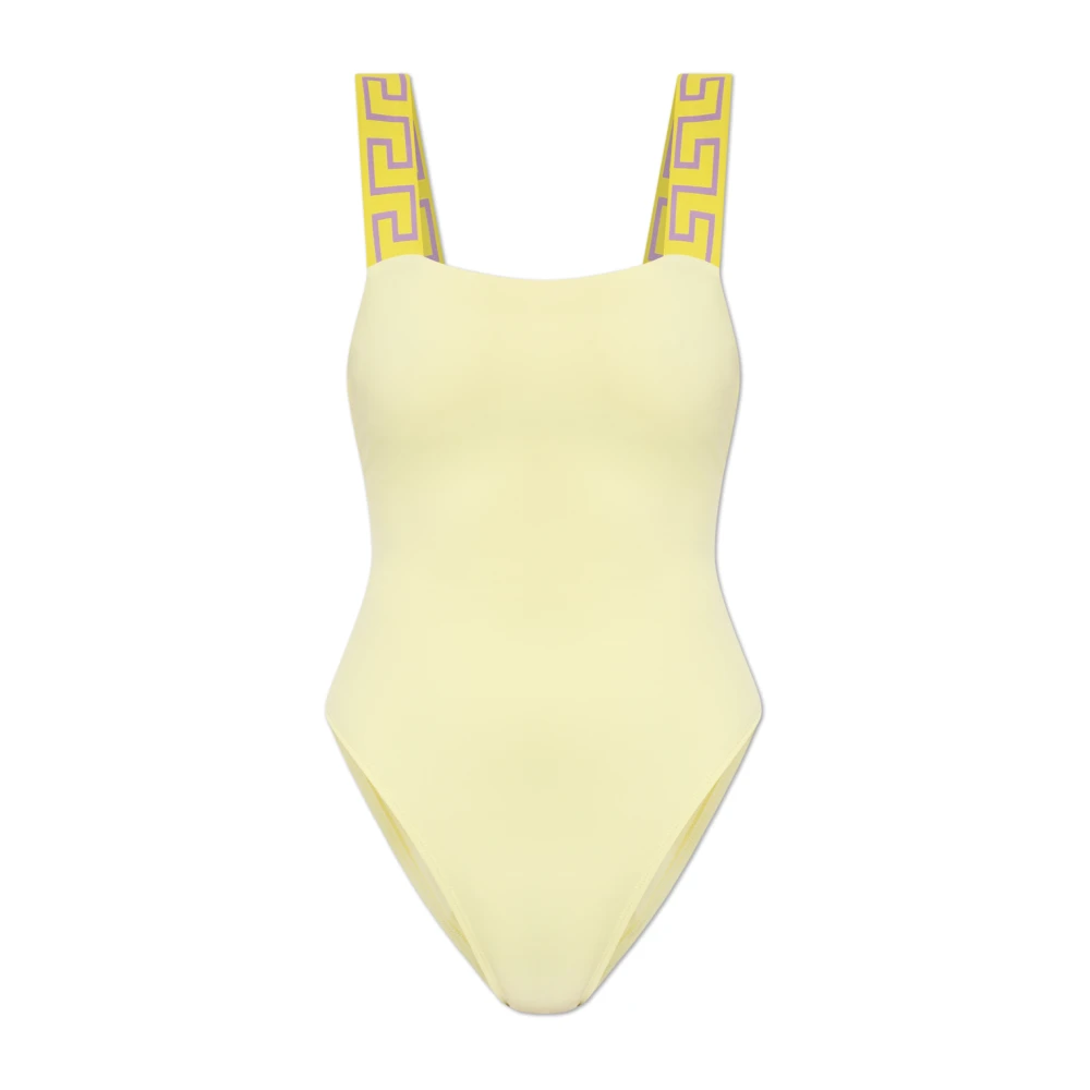 Versace Gele Eendelig Greca Motief Technostof Yellow Dames