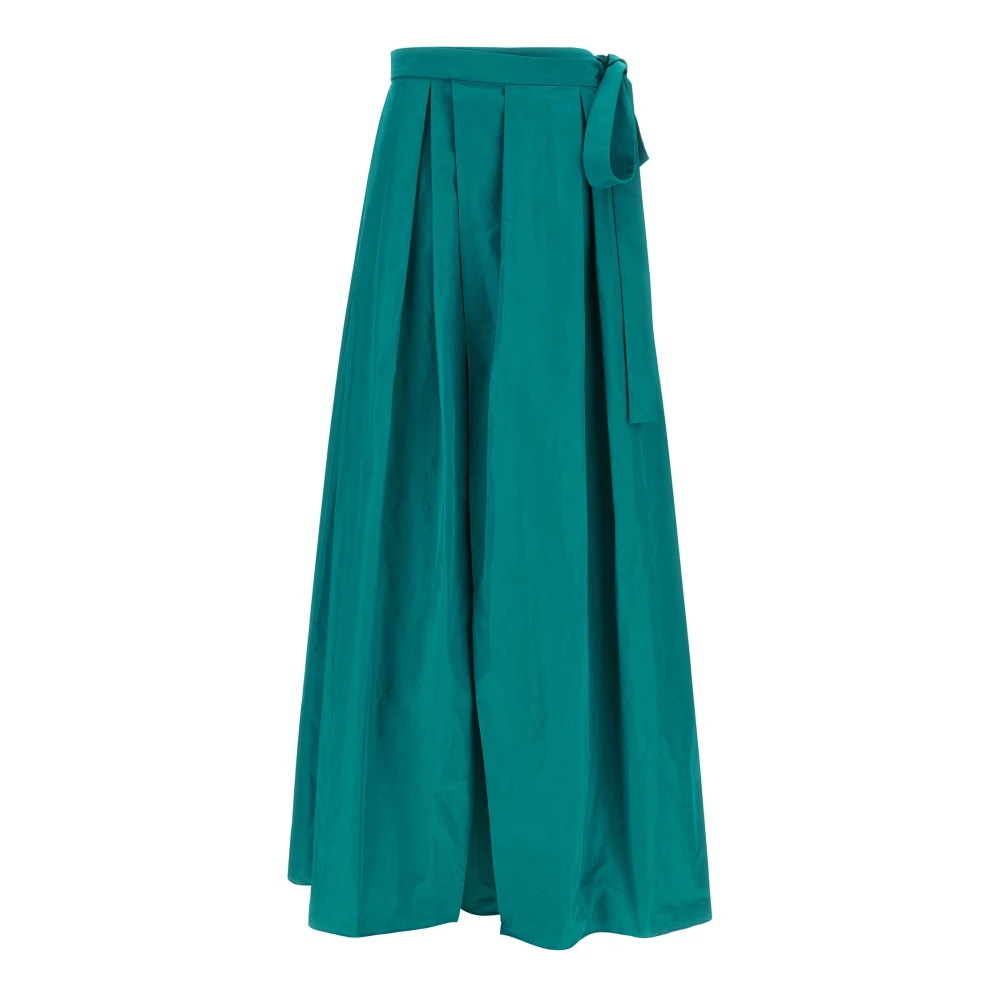 Pinko Women's Green Maxi Skirts, S, Raponzolo Long Taffeta Skirt