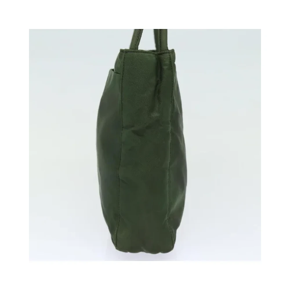 Prada Vintage Pre-owned Nylon handbags Green Dames
