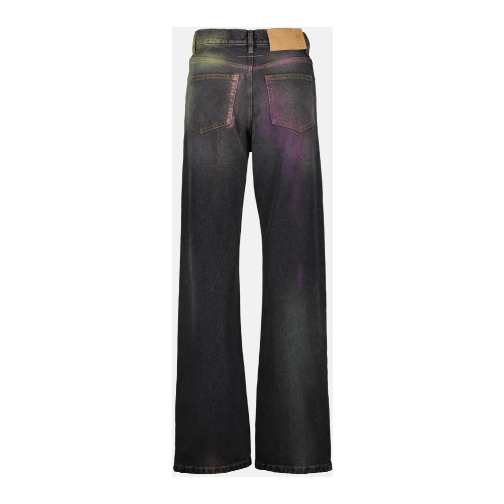 MM6 Maison Margiela Grijze en paarse distressed denim jeans Gray Dames