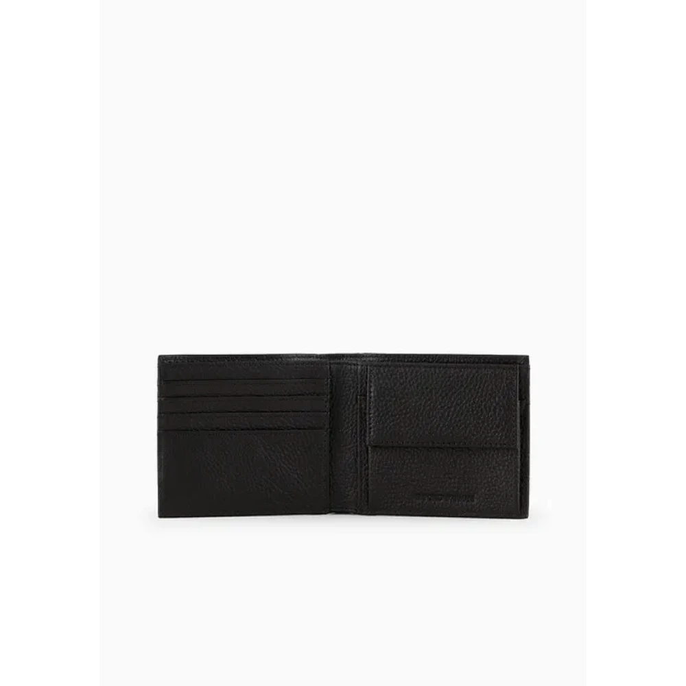 Emporio Armani Zwarte Eagle All-Over Portemonnee Black Heren