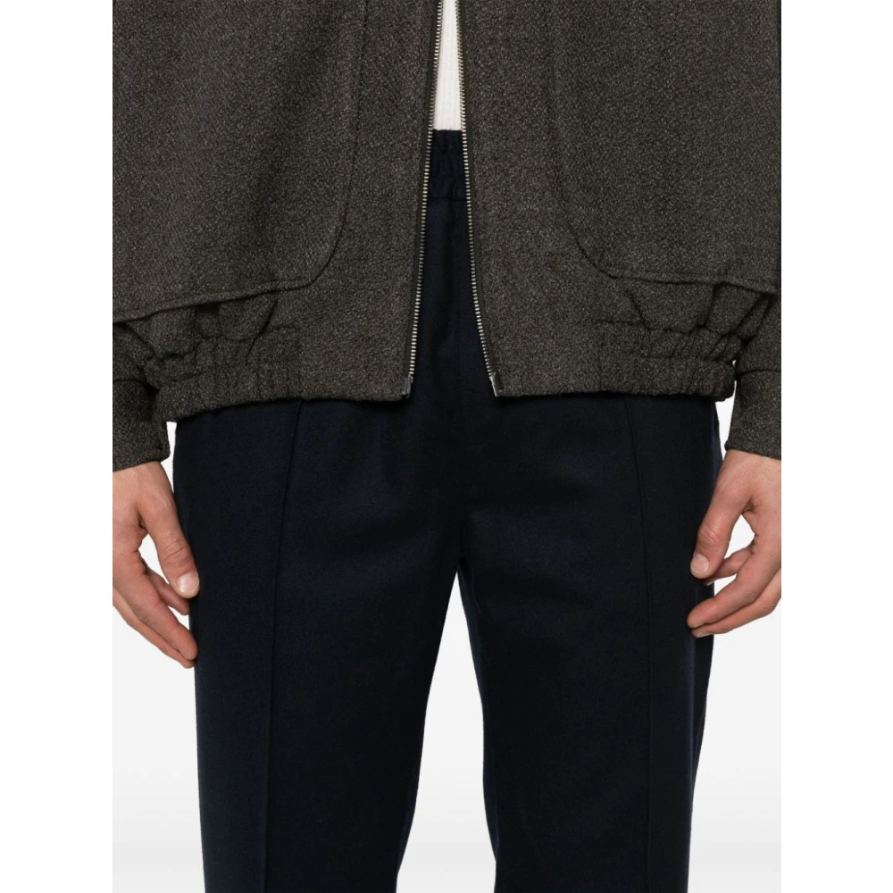A.p.c. Navy Blauwe Flanellen Broek Blue Heren