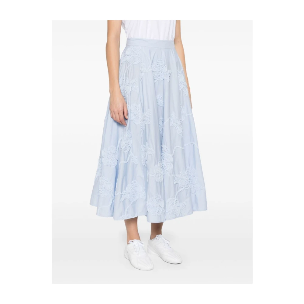 Rotate Birger Christensen Midi Rok Blue Dames