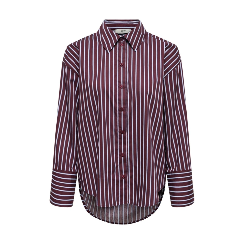 JDY Jdyserena Long Sleeve Striped Shirt, Port Royale, Size L, Women - Image 4