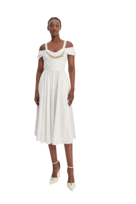 Stretch Cotton Midi Dress